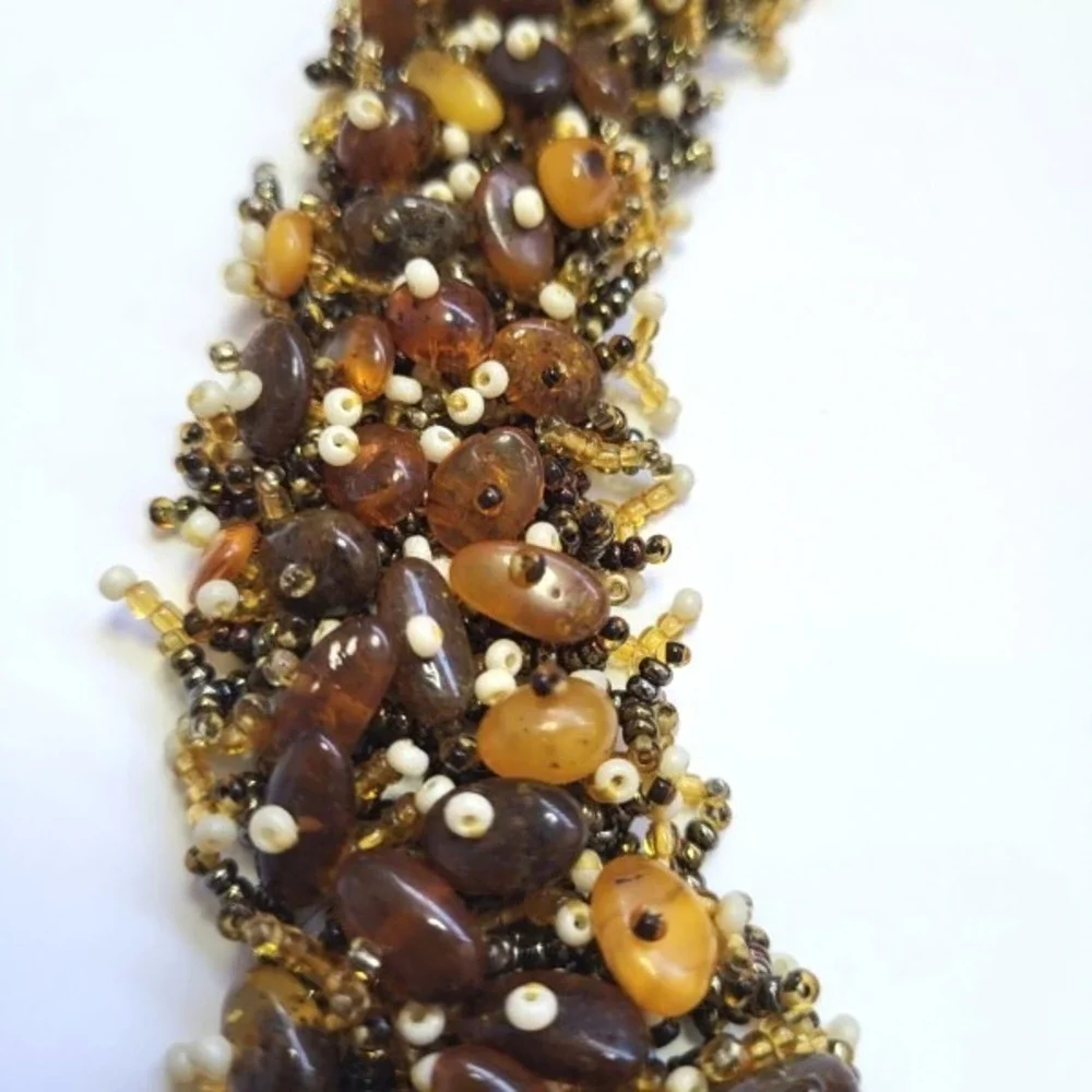 Artisan Crafted‎ Baltic Amber Cognac Butterscotch and Honey Statement Necklace